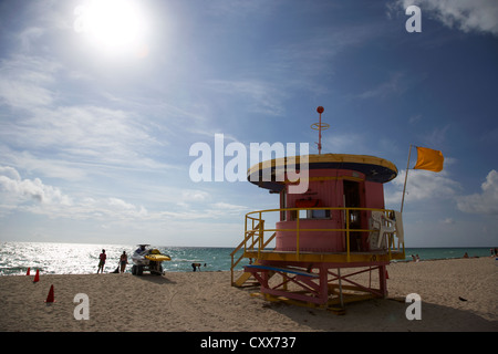 Miami Beach South 10th Street lifeguard Tower Ocean Rescue florida usa Stockfoto