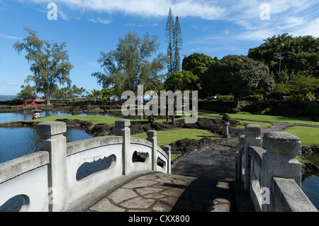 Elk284-2102 Hawaii, Hilo, Königin Liliokalani Gärten Stockfoto