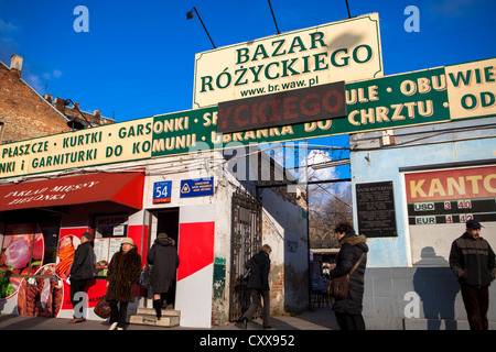 Bazar Rozyckiego Markt Praga Warschau Polen Stockfoto