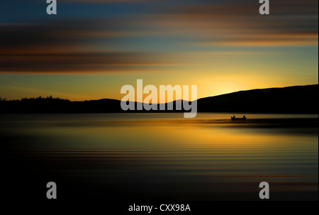 Sonnenuntergang am Leeds Loch Stockfoto