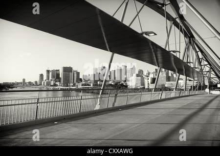 Ein Foto auf der Geschäfts-oder Firmenwert-Brücke in Brisbane. Stockfoto