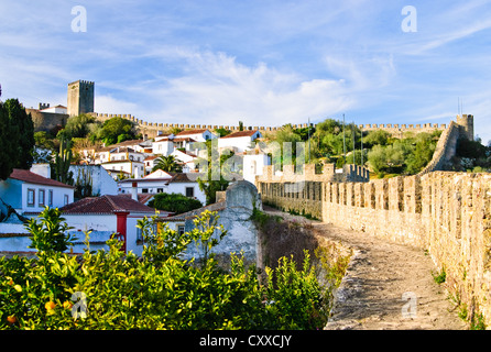 Alte Festung von Obidos in Portugal Stockfoto