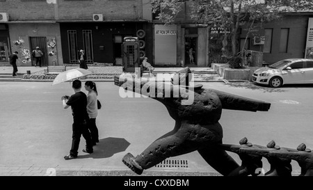 Straßenszene in den 798 Art Zone von Peking, China Stockfoto