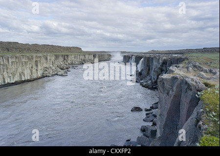 Selfoss, Joekulsá Á Fjoellum Fluss, Joekulsárgljúfur Nationalpark, Island, Europa Stockfoto