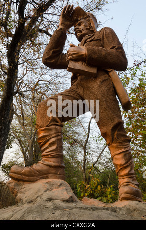 Dr. David Livingstone neue Statue. Viktoriafälle. Livingstone. Sambia Stockfoto