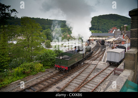 Die Ruabon Barmouth Railway in Llangollen Wales. SCO 8662. Stockfoto