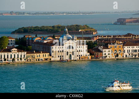 Blick vom Markusturm: Le Zitelle, Venedig, Italien Stockfoto