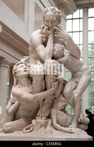 Ugolino und seine Söhne von Jean-Baptiste Carpeaux Franzosen 1865 – 67 Paris Saint-Béat Marmor 197 cm Skulptur Stockfoto