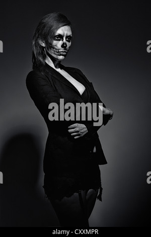 Frau mit extremen make-up Stockfoto