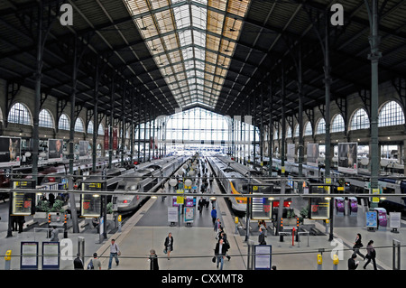 Bahnhof Halle, Bahnhof Gare du Nord, Nordbahnhof, Paris, Frankreich, Europa Stockfoto