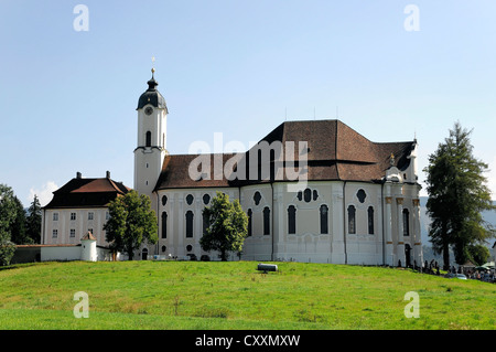 Wieskirche, Wallfahrt Kirche Wies, Rokoko, 1745-1754, UNESCO-Weltkulturerbe, Wies, Gemeinde Steingaden Stockfoto