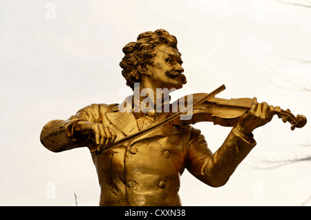 Johann Strauß-Denkmal im Wiener Stadtpark, Wien, Österreich, Europa Stockfoto