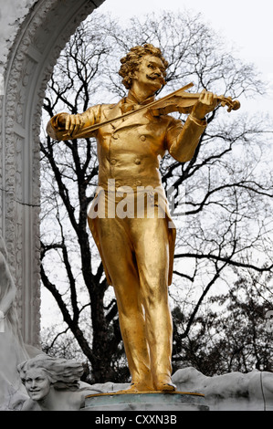 Johann Strauß-Denkmal im Wiener Stadtpark, Wien, Österreich, Europa Stockfoto