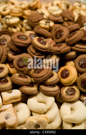 Türkisches Gebäck, Stall in der Old Truman Brewery, London, England, Vereinigtes Königreich, Europa Stockfoto