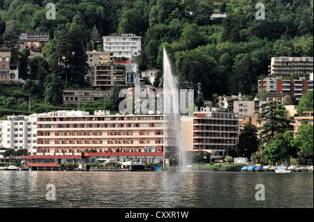 Lugano am Lago di Lugano, Kanton Tessin, Schweiz, Europa, PublicGround Stockfoto