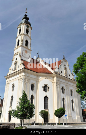 Wallfahrt, Kirche St. Peter und Paul, erbaut von den Brüdern Zimmermann, 1728-1731, Steinhausen, Baden-Württemberg Stockfoto