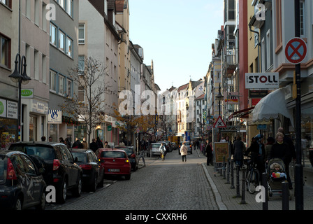 Ein Blick auf "Leipziger Straße" (Straße) in der Bockenheim Bezirk Frankfurt Am Main, Deutschland Stockfoto