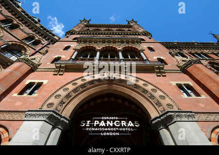 Bahnhof St. Pancras und London St Pancras Renaissance Hotel St Pancras International, London, England, Großbritannien, UK Stockfoto