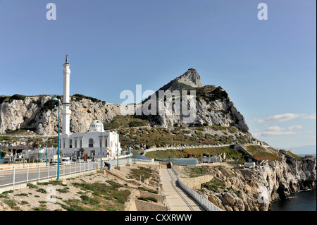 Ibrahim-al-Ibrahim-Moschee, eingeweiht im Jahre 1997, Europa Point, Gibraltar, British Overseas Territory, Europa Stockfoto