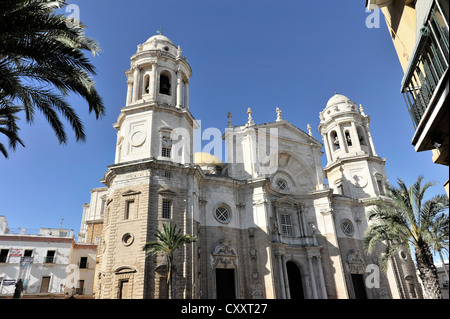 Neue Kathedrale Catedral Nueva Baubeginn im Jahre 1722, Cádiz, Andalusien, Spanien, Europa Stockfoto