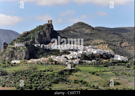 Weiße Dorf von El Bosque, Andalusien, Spanien, Europa Stockfoto