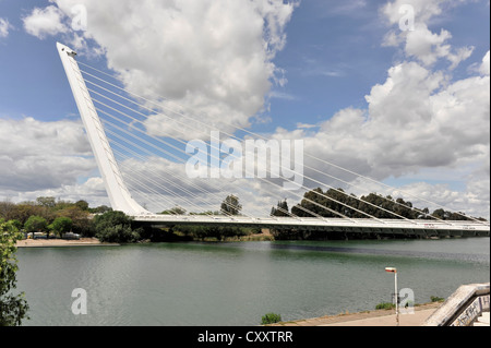 Puente del Alamillo, Alamillo-Brücke über dem Fluss Guadalquivir gebaut als Teil der Verbesserungen der Infrastruktur für die Expo 92 Stockfoto