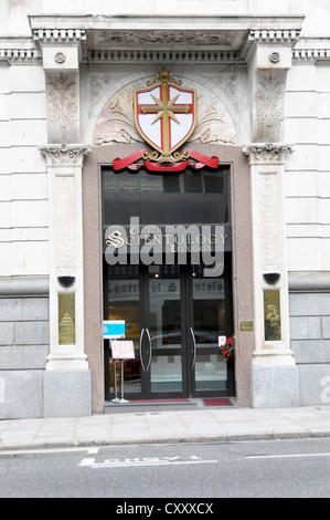 Eingang, der Scientology-Kirche, London, England, Vereinigtes Königreich, Europa Stockfoto