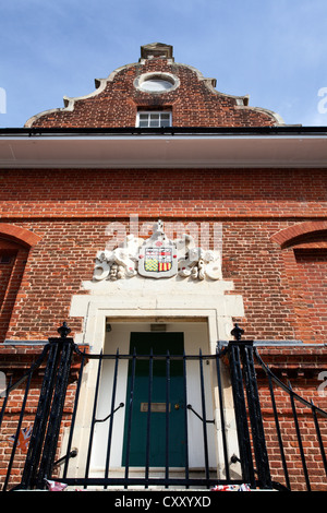 Der Shire Hall auf dem Markt Hill Woodbridge Suffolk England Stockfoto