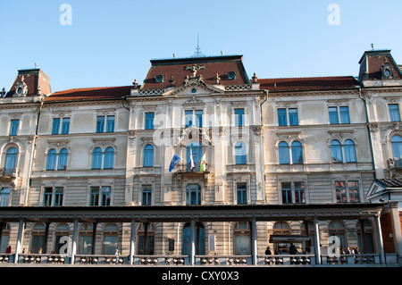 Kresija Palace, City Gemeinde von Ljubljana Gebäude, Mol, Old Town, Ljubljana, Slowenien Stockfoto