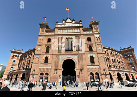 Außen, Eingang, Stierkampfarena Plaza de Toros Las Ventas, Madrid, Spanien, Europa Stockfoto