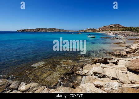 Paraga ist der exotischsten Strand in Mykonos, Griechenland Stockfoto