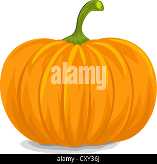 Stil, frische, dekorativen gelben Kürbis für Halloween. Stockfoto