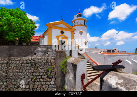 Guia Leuchtturm, Festung und Kapelle, Macau. Stockfoto