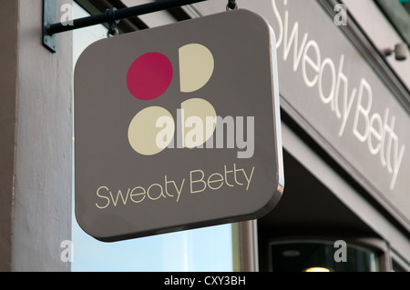 Verschwitzte Betty Damen Sportbekleidung Shop, London Stockfoto