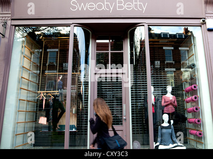 Verschwitzte Betty Damen Sportbekleidung Shop, London Stockfoto