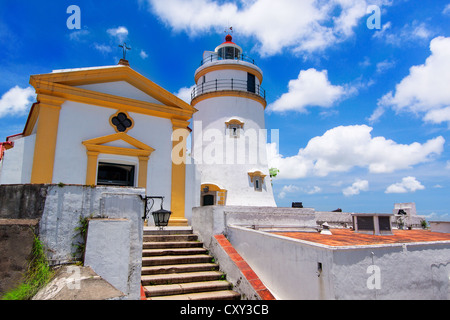 Guia Leuchtturm, Festung und Kapelle, Macau. Stockfoto