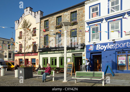 Markt-Platz, Clifden, Connemara, Co. Galway, Irland Stockfoto
