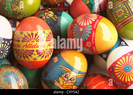 Kunstvoll bemalten Ostereier Stockfoto