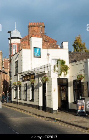 Die Anchor Pub, Cambridge, England. Stockfoto