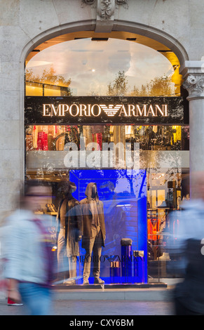 Armani Store in Barcelona, Spanien Stockfoto