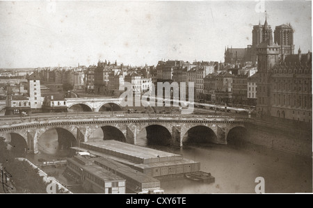 Panorama von Paris, 1854 durch Bisson Freres Stockfoto