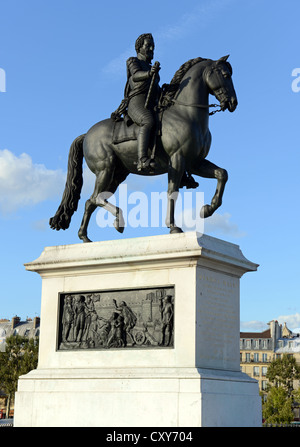 Statue des Königs von Frankreich Henri IV in der Nähe von Pont Neuf in Paris, Frankreich Stockfoto