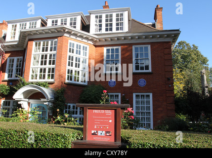 Außenseite des Freud-Haus-Museum Hampstead London Oktober 2012 Stockfoto