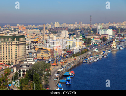 Ukraine, Kiev, Kiew, Dnjepr, Stadtteil Podil, Stockfoto