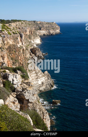 Mallorca Meer Klippe Küste Cap Blanc (weißes Kap) felsigen Küsten Balearen-Spanien Stockfoto