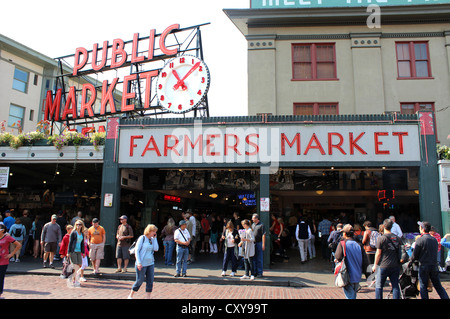 Pike Place Market, "Farmers Market" Public Market Center in Seattle, Washington, USA Stockfoto