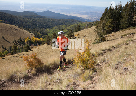 Mt Taylor 50K, ersten konstituierenden Ultramarathon 29. September 2012 - Mt Taylor, San Mateo Mountains in New Mexico Stockfoto