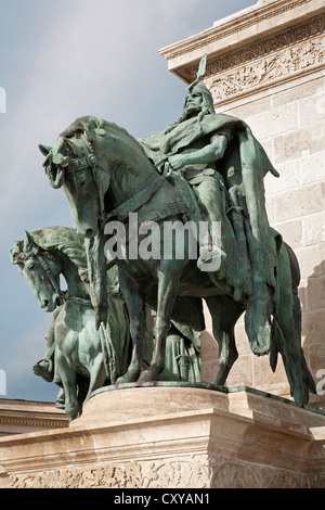 BUDAPEST - 22 SEPTEMBER: Das Millennium-Denkmal in Heldenplatz am 22. September 2012 in Budapest. Stockfoto