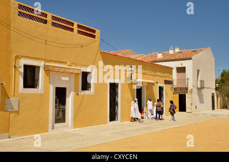 Häuser in der alten Stadt Tabarca Insel Tabarca, Isla de Tabarca, Costa Blanca, Spanien, Europa Stockfoto