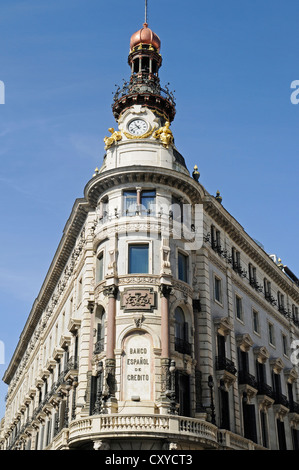 Banco Español de Crédito, Spanisch Kredit Bank, Bankgebäude, Calle de Alcalá, Madrid, Spanien, Europa, PublicGround Stockfoto